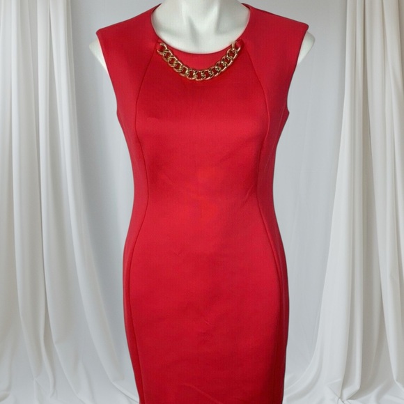 Calvin Klein Collection Dresses & Skirts - Calvin Klein Red Sleeveless Pencil Dress size 8